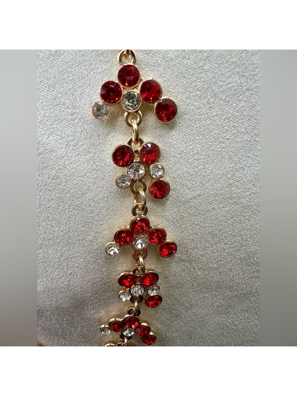 🎉HP🎉New Vintage Inspired Gold Tone Crystal & Zircon Necklace and Earring Set - Picture 12 of 14